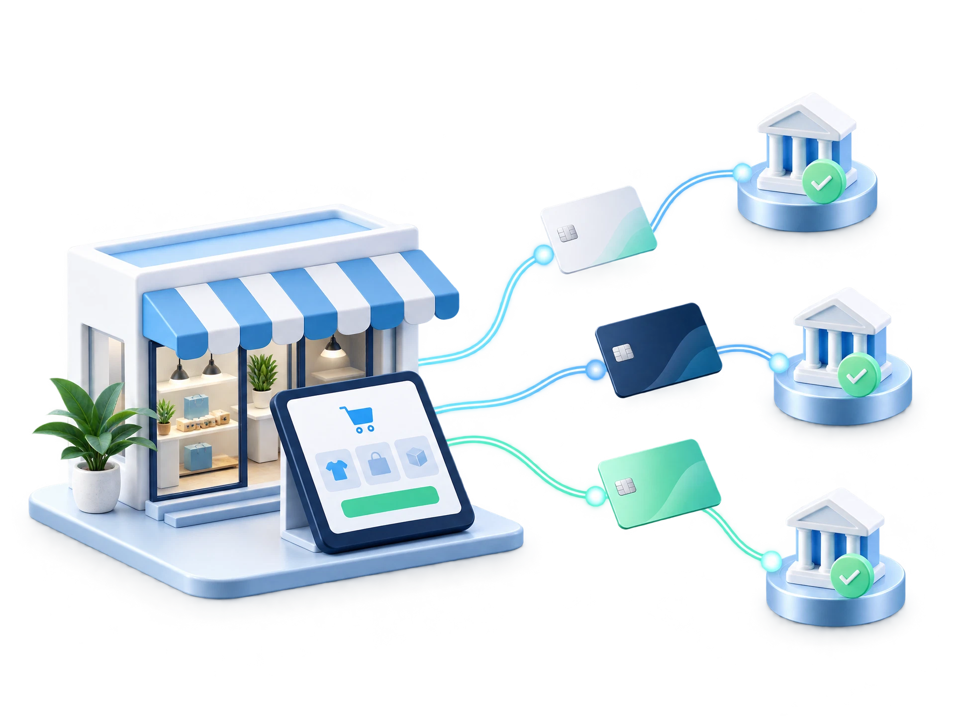 Connected storefront and seller payout nodes